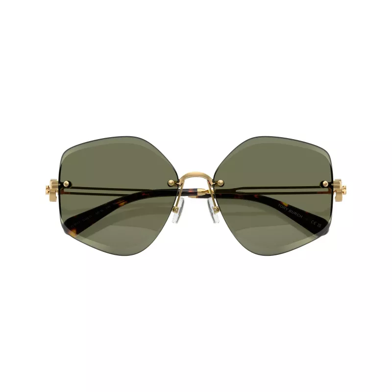 Tory Burch TY6111-334371 dameszonnebril, donkerbruin havana montuur, bruin gradient glazen, 56/16/140 mm