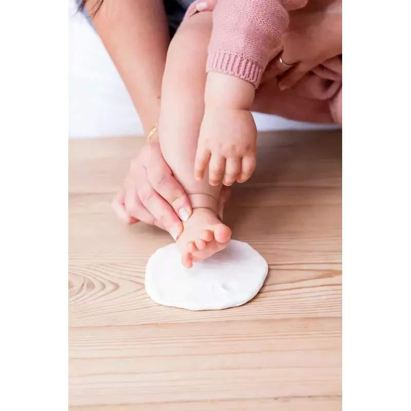 Tiny Love eenvoudige houten lijst baby hand- en voetafdruk herinneringsset