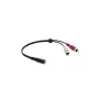 Kramer C-A35F/2RAM-1 audio-adapterkabel - 3,5 mm bus naar 2x RCA stekker, 30 cm, zwart