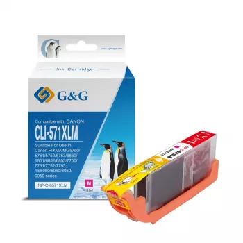 G&G XL magenta inktcartridge compatibel met Canon CLI-571XLM (13858)