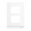 Busch-Jaeger centraalplaat voor audio-aansluitdoos, 1/2 module, studiowit 2TMA220160W0007