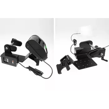 Brodit printerhouder met etikettenrolfunctie voor Zebra Alpha 30L/40L, VESA 75/AMPS, MultiMoveClip, batterij-eliminator (217038)