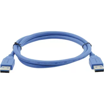 Kramer C-USB3/AA-3 USB 3.0 kabel, Type-A stekker naar Type-A stekker, 0,9 m, blauw 96-0230003