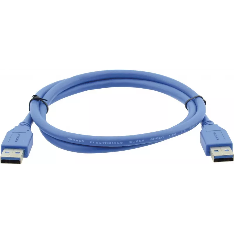 Kramer C-USB3/AA-3 USB 3.0 kabel, Type-A stekker naar Type-A stekker, 0,9 m, blauw 96-0230003