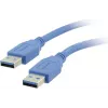Kramer C-USB3/AA-3 USB 3.0 kabel, Type-A stekker naar Type-A stekker, 0,9 m, blauw 96-0230003