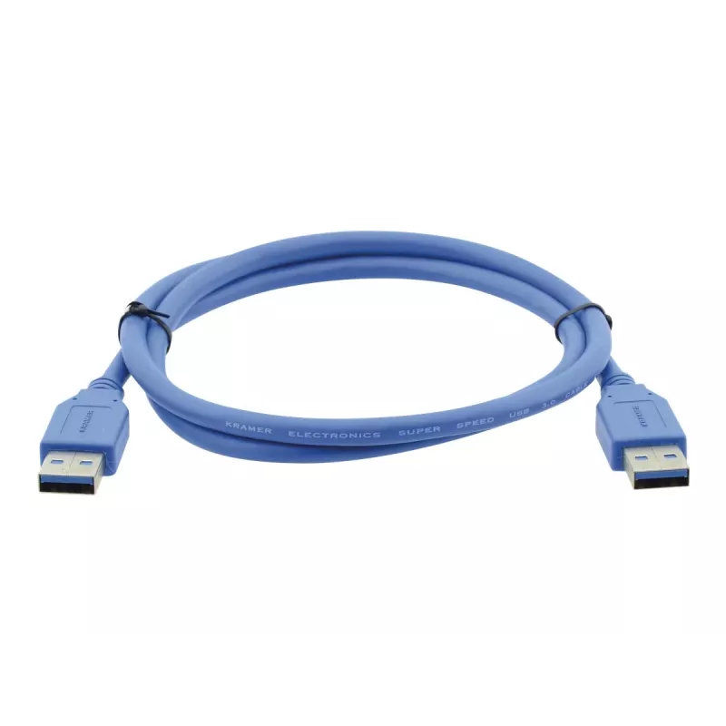 Kramer C-USB3/AA-3 USB 3.0 kabel, Type-A stekker naar Type-A stekker, 0,9 m, blauw 96-0230003