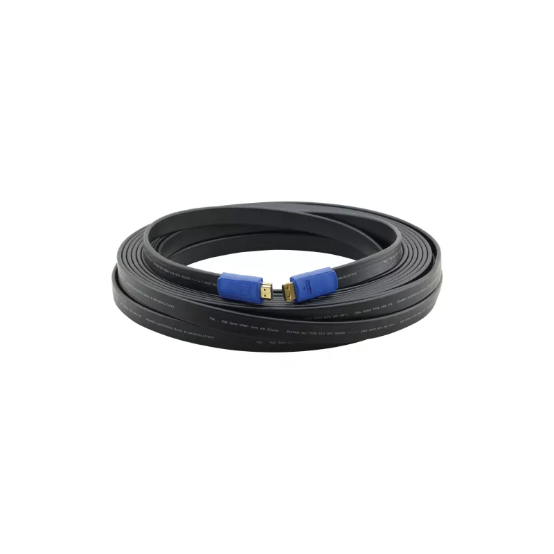 Kramer C-HM/HM/FLAT/ETH-3 High-Speed HDMI-kabel met Ethernet, 0,91 m, plat, zwart 97-01014003