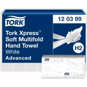 TORK Xpress H2 Advanced Multifold handdoeken, 2-laags, wit, 2850 vel (120399)