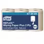Tork Reflex Advanced M4 centrefeed poets papierrollen, 2-laags, naturel, 429 vel, 6 rollen 473481