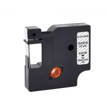 G&G polyester-etiketteerband-cartridge, transparant met zwarte print, 12 mm x 5,5 m, voor Dymo D1 RL-D-Po-622289-BK/CL-12MM*5.5M