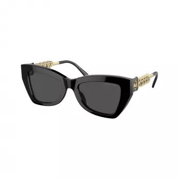 Michael Kors MK2205-300587 dames cat-eye zonnebril, donkere schildpad montuur, donkergrijze glazen, 52/19/140 mm