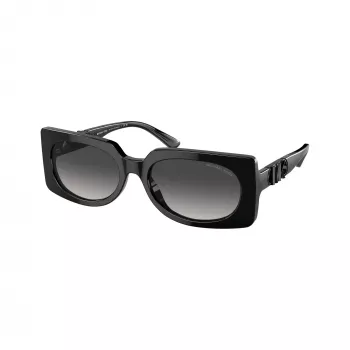 Michael Kors dames Hvar vierkante zonnebril, donkere schildpad montuur, grijze gradientglazen, 56mm MK221530058G5