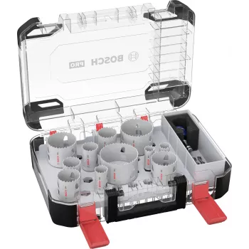 Bosch 2608594426 Progressor for Wood and Metal 11-delige gatenzaagset (20-76 mm) met Power Change-adapters en pilootboren