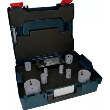 Bosch Progressor voor hout en metaal gatenzaagset, 7-delig, 20-114 mm diameter, Power Change opname, HSS bi-metaal, met koffer 2608594431