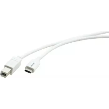 Kramer Electronics C-USB/CB-6 USB 2.0 kabel, USB-C stekker naar USB-B stekker, 1,8 m, wit 96-02357106