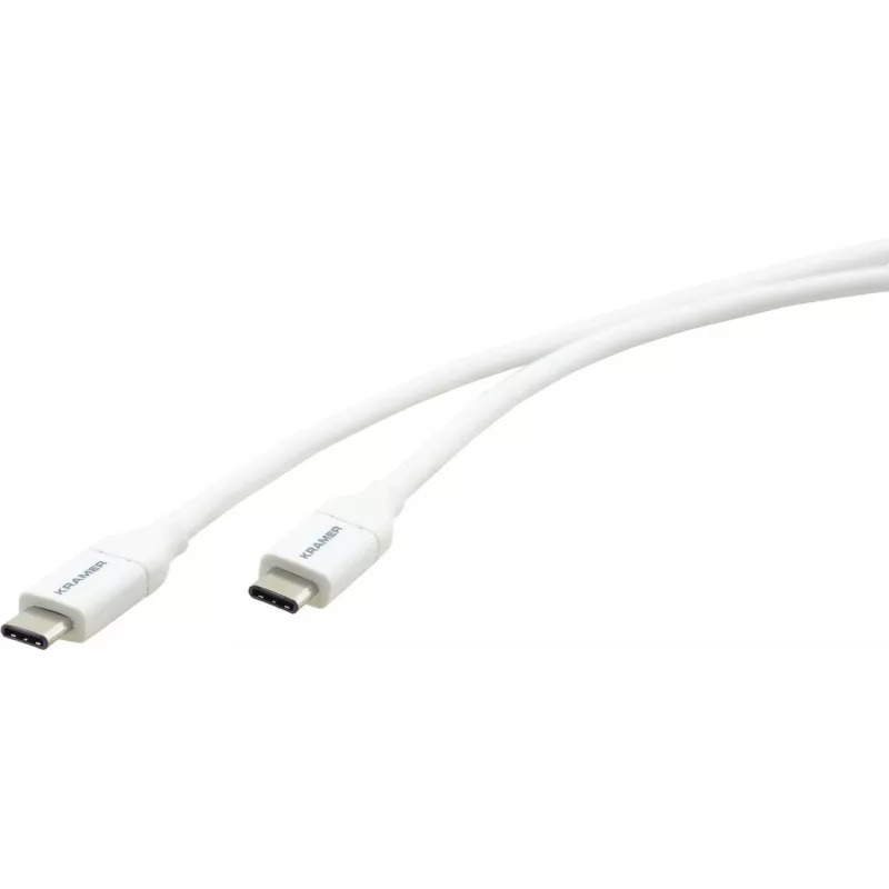 Kramer Electronics C-USB/CB-6 USB 2.0 kabel, USB-C stekker naar USB-B stekker, 1,8 m, wit 96-02357106
