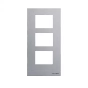 BUSCH-JAEGER 41393CF-S-03 frontplaat audio 1/3, roestvrij staal 2TMA130160X0062