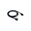 Kramer C-HM/RA-3 High-Speed HDMI-kabel met Ethernet, haaks naar recht, 0,9 m, grijs, 4K 97-0143003