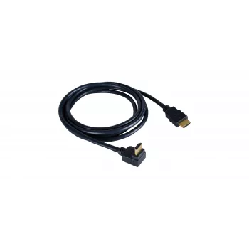 Kramer C-HM/RA-3 High-Speed HDMI-kabel met Ethernet, haaks naar recht, 0,9 m, grijs, 4K 97-0143003