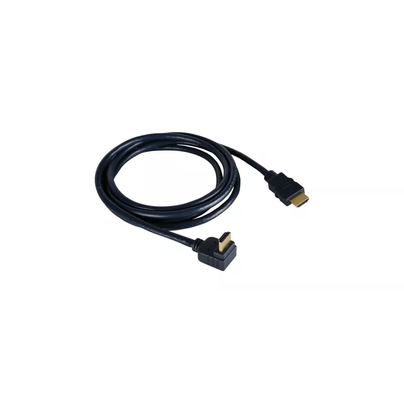 Kramer C-HM/RA-3 High-Speed HDMI-kabel met Ethernet, haaks naar recht, 0,9 m, grijs, 4K 97-0143003
