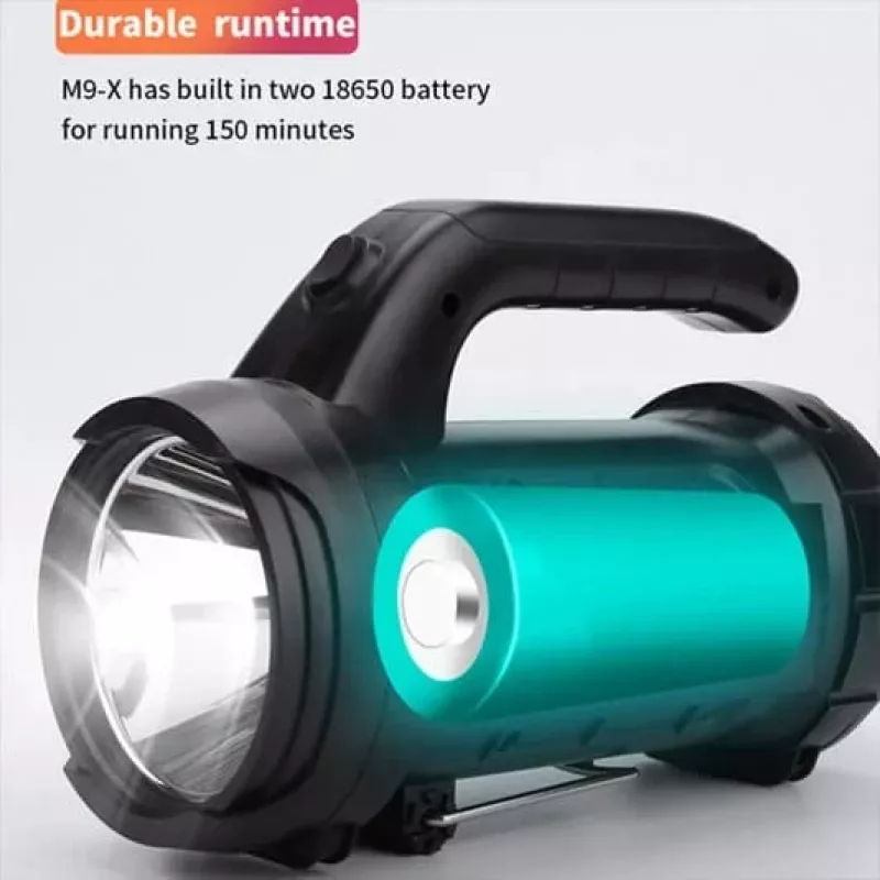 Superfire M9-X LED-zaklamp met twee 18650-accu's, 440 lm, 150 min looptijd