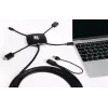 Kramer K-SPIDER multi-format presentatie-adapterkabel - HDMI/DisplayPort/Mini DisplayPort/USB-C naar HDMI/USB - 3,05 m - 4K actief 91-00015599