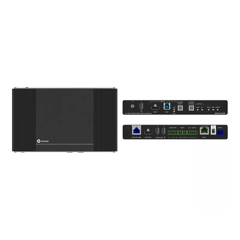 Kramer Electronics EXT3-21-XR-TR HDMI AV+ USB+ GE 2-weg PoE smart tx & 2x1 switcher rx (50-80584090)