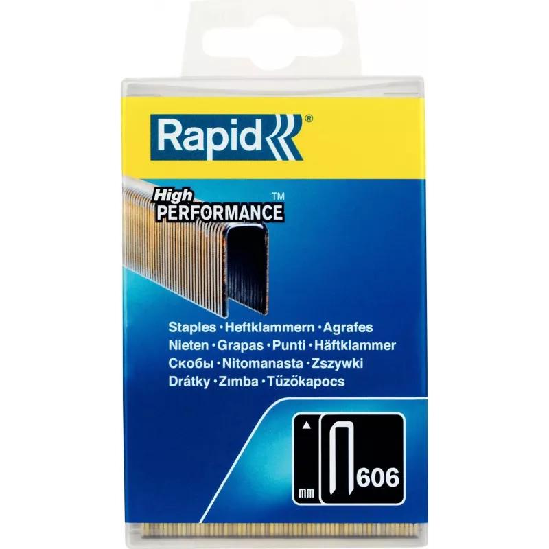 Rapid smalle nietjes type 606, 30 mm, verzinkt staaldraad, harsgecoat, 1-pack 40303096