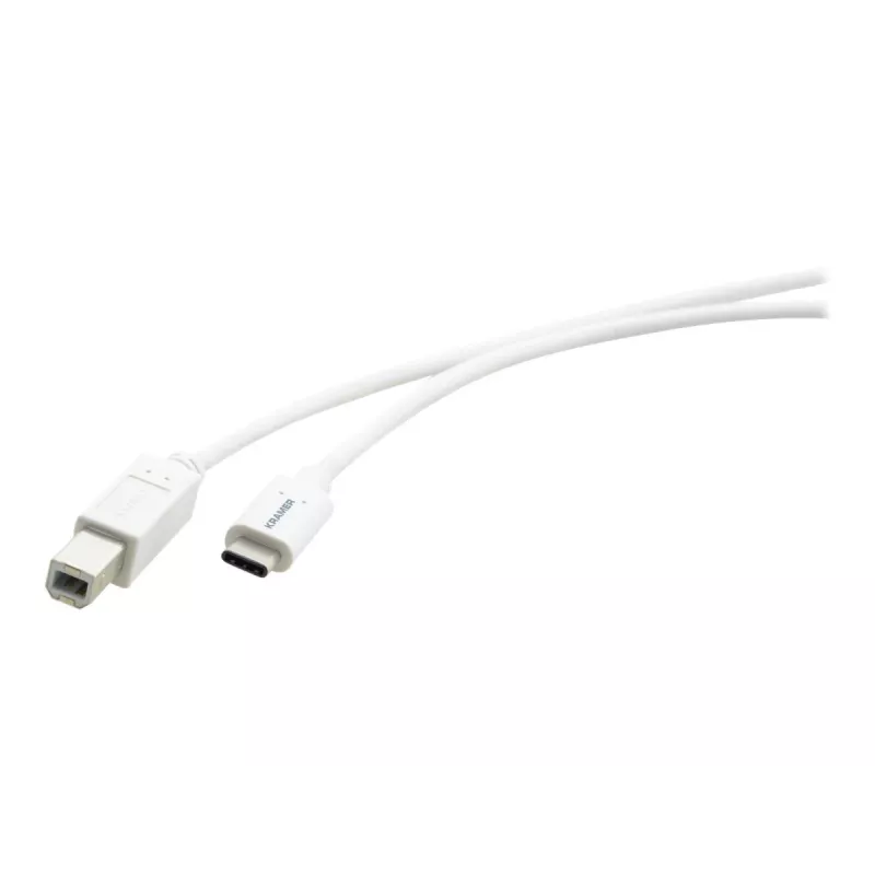 Kramer C-USB/CB-10 USB 2.0 kabel, USB-C stekker naar USB-B stekker, 3 m, wit 96-02357110