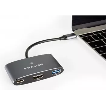 Kramer KDock-1 USB-C dockingstation met HDMI, 2x USB 3.0, Gigabit Ethernet, 60W PD 91-00016099