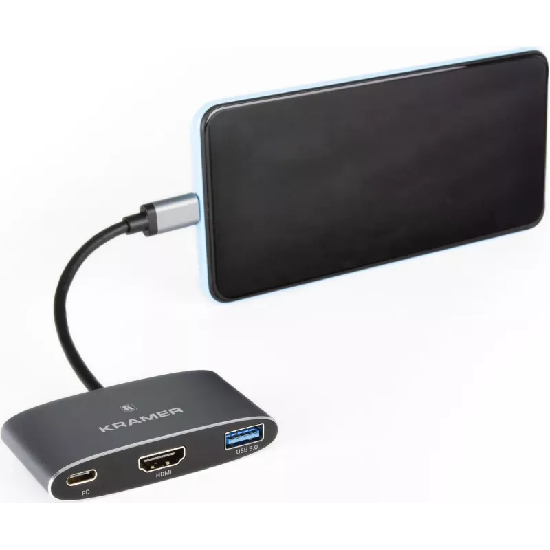 Kramer KDock-1 USB-C dockingstation met HDMI, 2x USB 3.0, Gigabit Ethernet, 60W PD 91-00016099