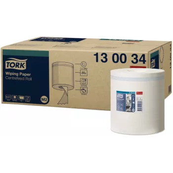 Tork Premium M2 centrefeed reinigingspapierrollen wit, 1-laags, 471 vellen, 6 rollen (130034)