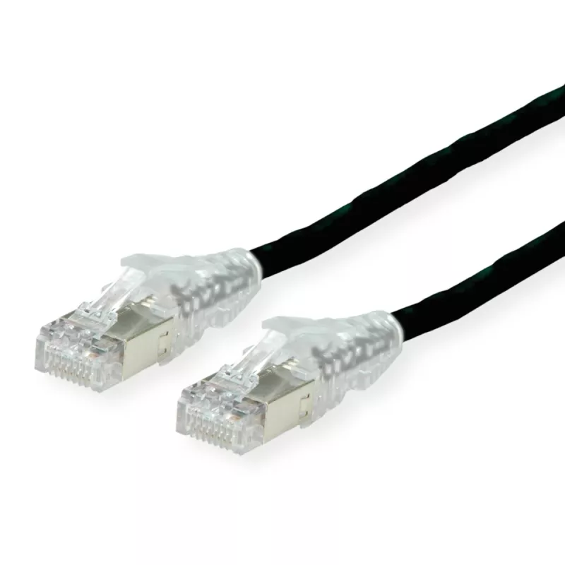 DÄTWYLER Cat.5e S/UTP koperen patchkabel, PVC-mantel, AMP v2 stekker, zwart, 1,0 m 21.15.7031