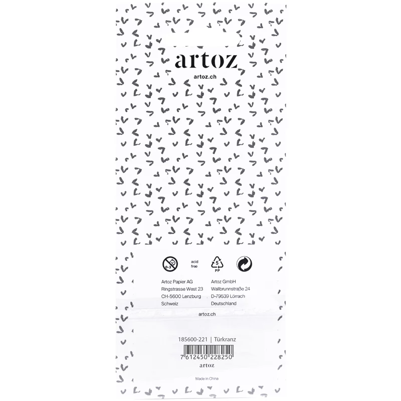 Artoz 3D deurkrans papierstickers, 6-pack 185600-221