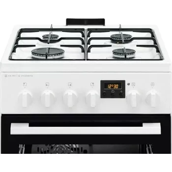 Electrolux LKK560232W vrijstaand gasfornuis met elektrische oven, 58 L, wit