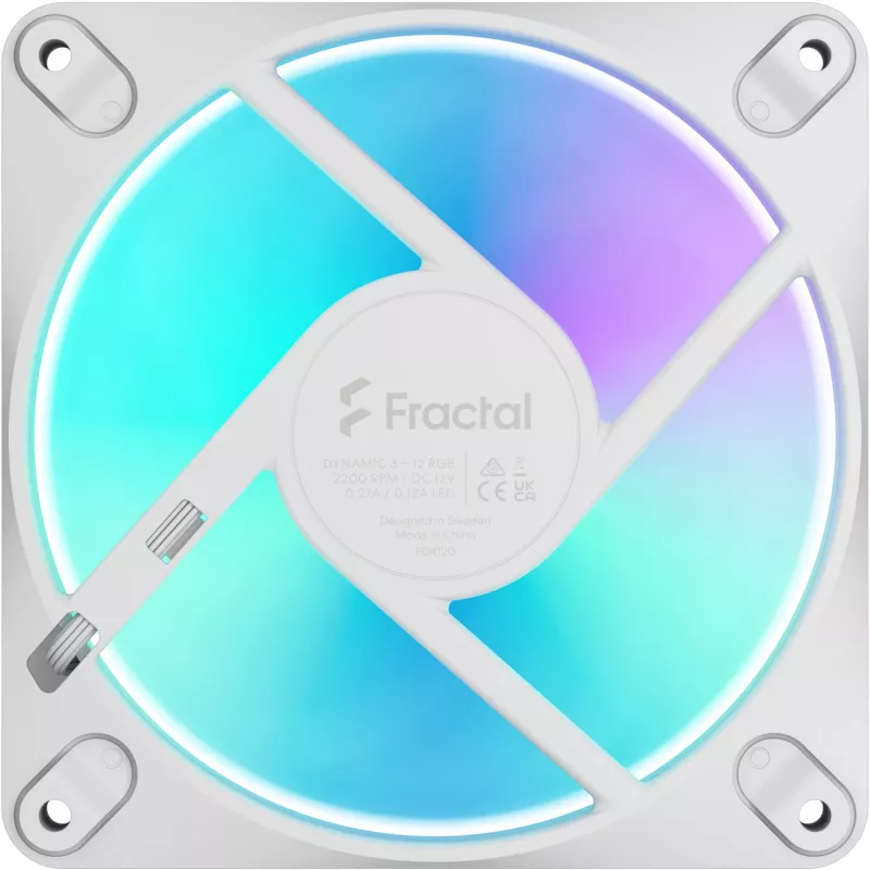 Fractal Design Dynamic 3-12 RGB Wit 120mm behuizingsventilator FD-F-DR3-1202
