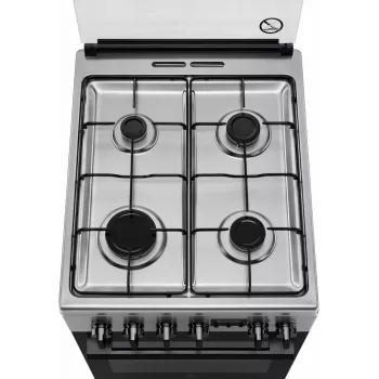 Electrolux LKK540232X 50 cm vrijstaand gasfornuis met elektrische oven, roestvrijstaal