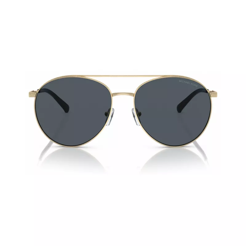 Michael Kors dameszonnebril MK1138-101487 goudkleurig montuur, donkergrijze gradientglazen 58mm