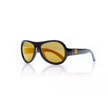 SHADEZ Designer Polka Sunflower zwarte junior zonnebril voor 3-7 jaar