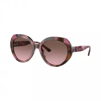 Michael Kors MK2214U39989T dames vierkante acetaatzonnebril, donker schildpadmontuur, bruine gradientglazen, 56mm