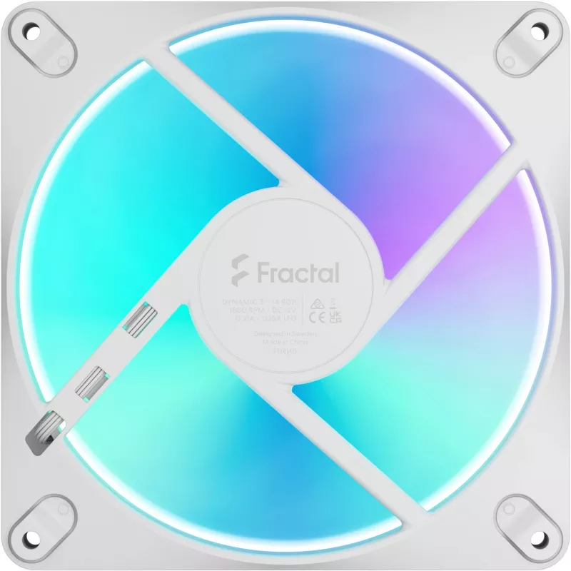 Fractal Design Dynamic 3-14 RGB Wit 140mm PWM behuizingsventilator FD-F-DR3-1402