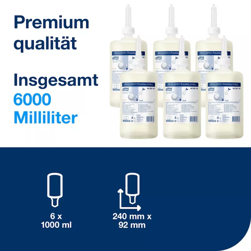 TORK S1 Premium vloeibare zeep 1 l, 1 stuks (420810)