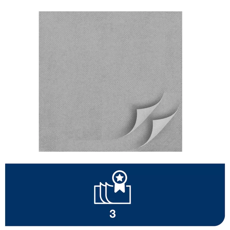 TORK Soft Dinner Advanced antraciet 3-laags servetten 39 x 39,5 cm, 100 stuks (509401)