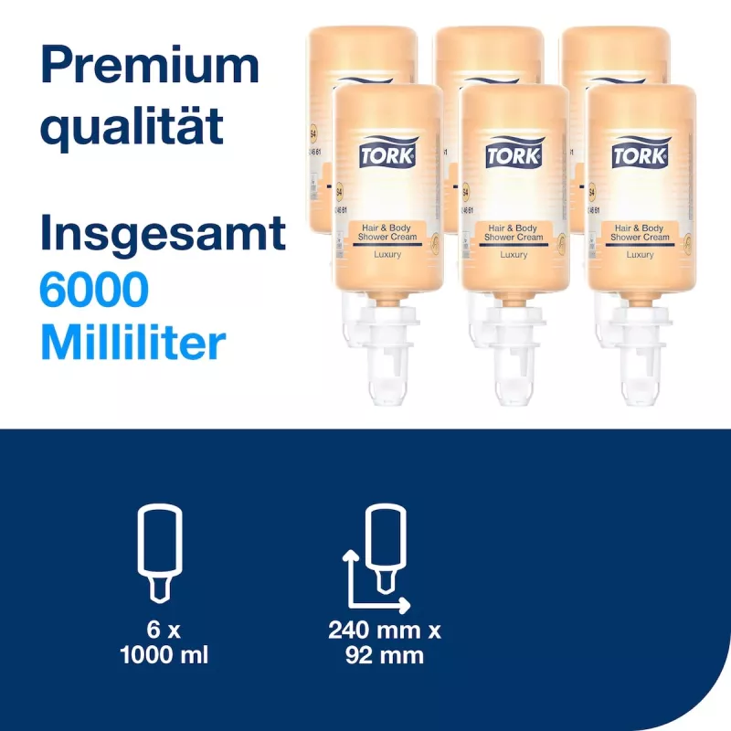 TORK S4 Luxurious 3-in-1 Premium douchecrème 1,0 L (424661)