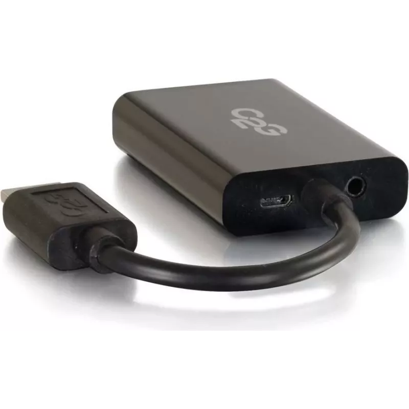 C2G HDMI-naar-VGA-dongle met stroomvoorziening en 3,5-mm-audio 80501