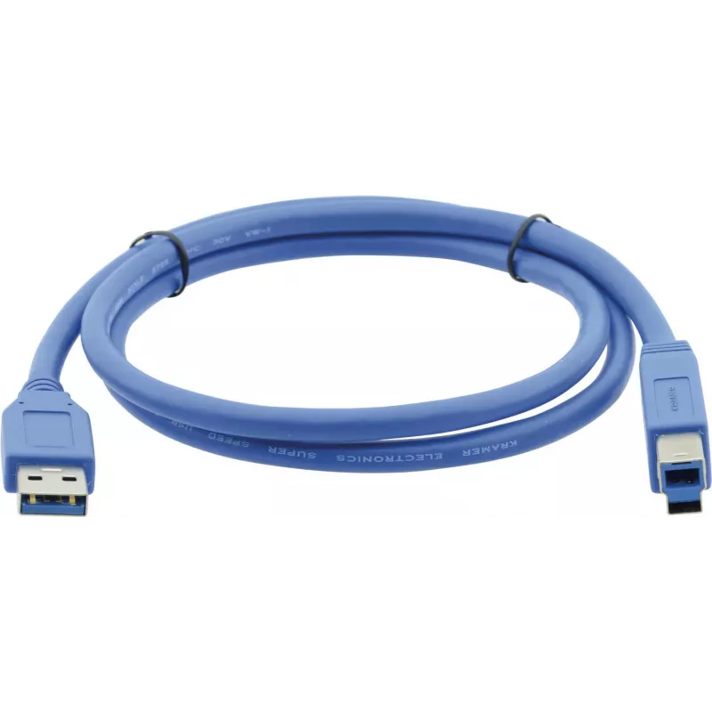 Kramer C-USB3/AB-6 USB 3.0 kabel, USB-A stekker naar USB-B stekker, 1,83 m, blauw 96-0235006