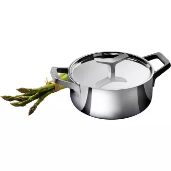 Electrolux E9KLSA11 kookpan met deksel, 3 L, rond, chroom