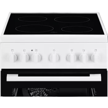 Electrolux 300 serie vrijstaand elektrisch fornuis met elektrische oven, wit, 50 cm