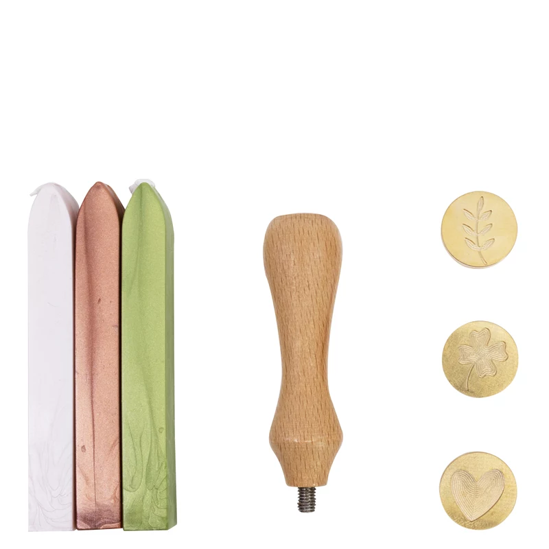 Artoz zegelwax-set lichtroze lichtgroen koper (137605-21)