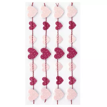 Artoz 3D hart slinger papierstickers, 6 stuks 185560-97